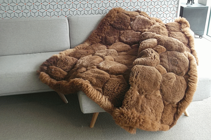 Alpaca Brown Throw over